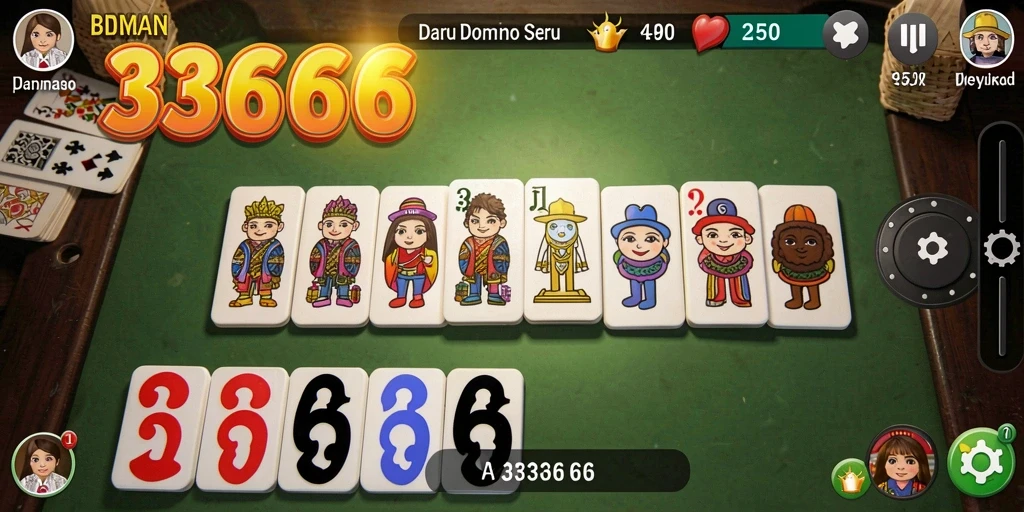 Tampilan menarik saat bermain game Domino di 333666.