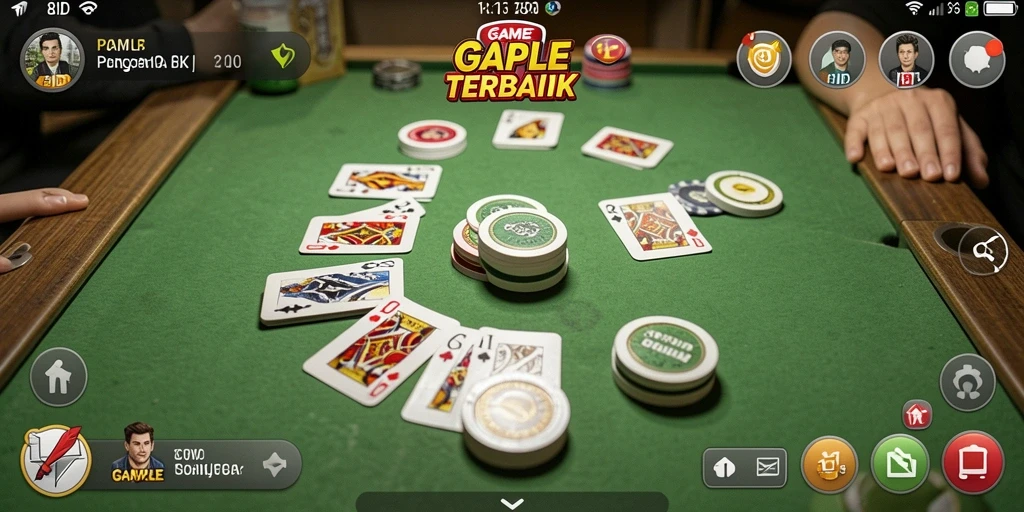 Screenshot gameplay Gaple yang seru dan kompetitif di 8ID.
