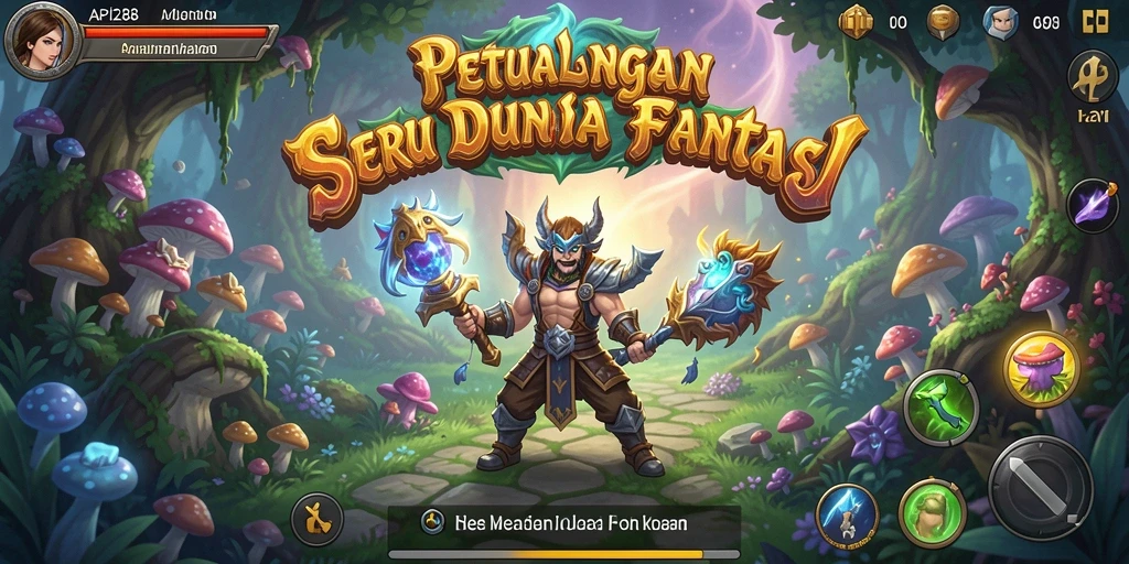 Tangkapan layar menunjukkan aksi seru dalam permainan API288.