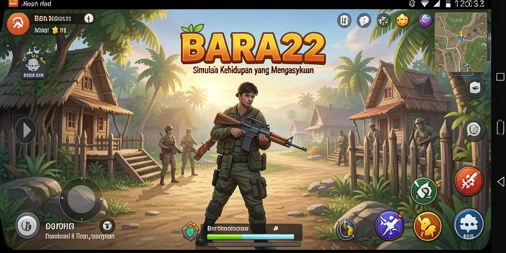 Tampilan gameplay BARA22 yang menawan dan interaktif.
