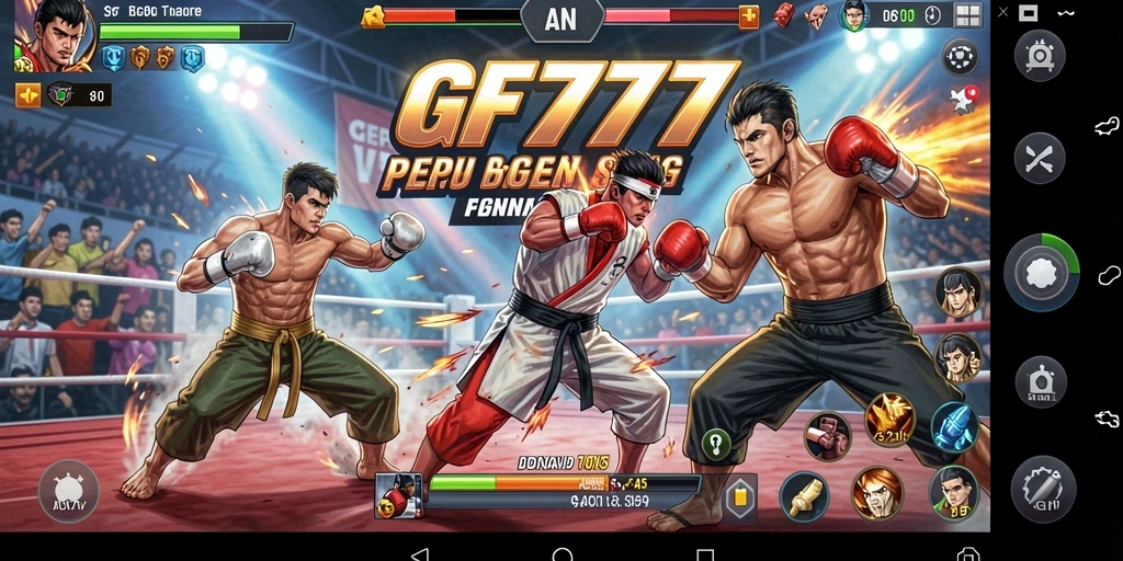Tampilan gameplay pertarungan yang seru di GF777.