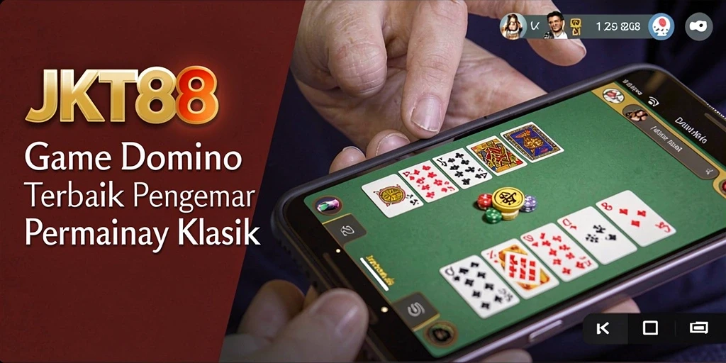 Screenshot gameplay JKT88 menampilkan suasana seru permainan Domino.