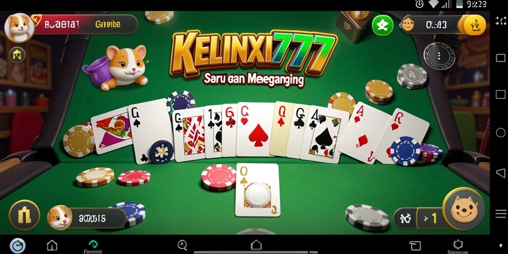 Tampilan gameplay seru KELINCI777 di tengah serunya Gaple.