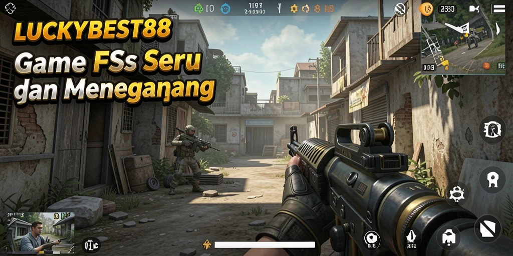 Screenshot gameplay LUCKYBEST88 dengan aksi tembak-menembak yang intens.