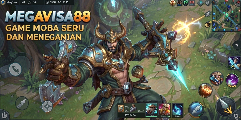 Screenshot gameplay MOBA MEGAVISA88 yang menampilkan aksi seru.