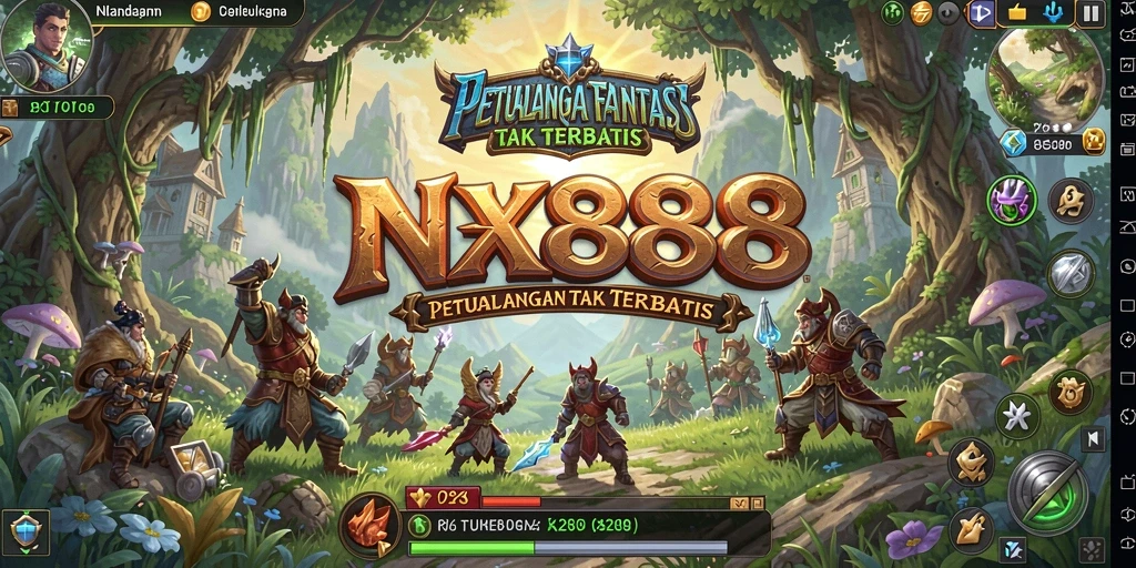 Tampilan gameplay NX888 yang seru dengan petualangan RPG mendalam.
