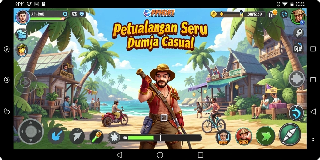 Tampilan gameplay PPHOKI yang penuh warna dan seru.