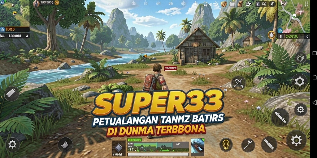 Gameplay seru di dunia terbuka SUPER33 yang memukau.