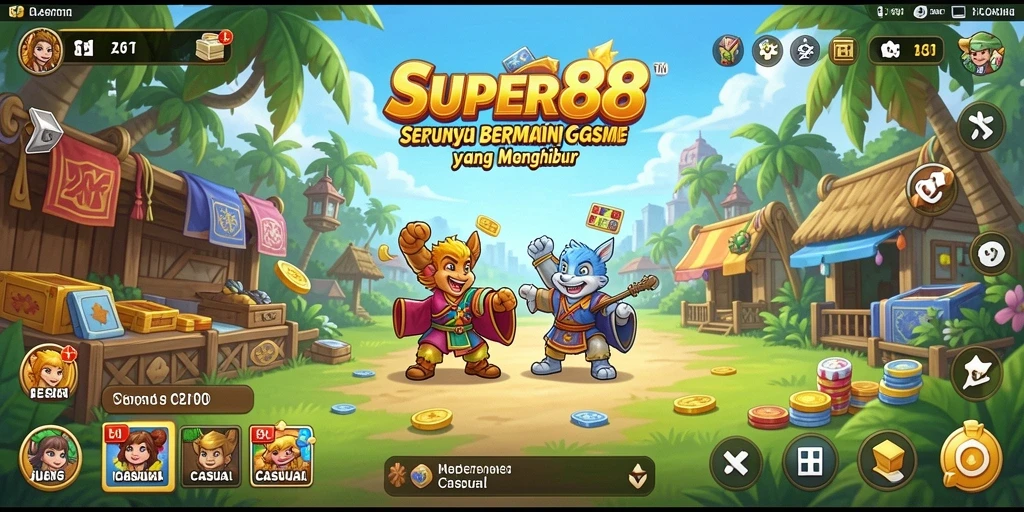 Tampilan menarik dari gameplay SUPER88 yang seru dan interaktif.