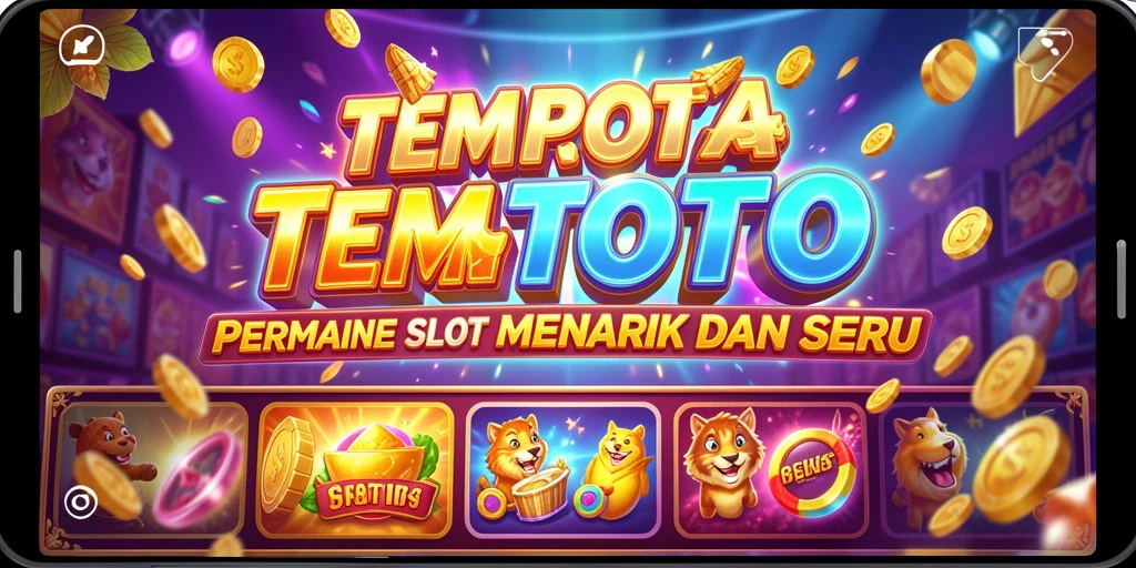 Screenshot utama TEMPOTOTO menunjukkan gameplay Slot yang seru dan menegangkan.