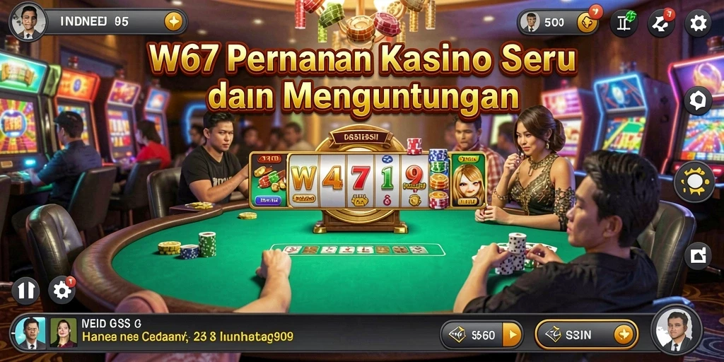 Tangkapan layar W67 menampilkan gameplay Kasino yang menarik dan mengasyikkan.
