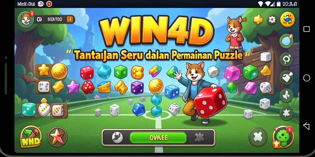 Screenshot gameplay WIN4D yang menunjukkan tantangan puzzle menarik.