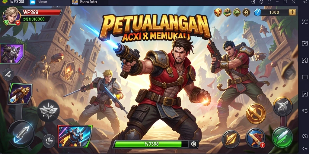 Screenshot WP888 menampilkan aksi seru dalam pertempuran yang mendebarkan.