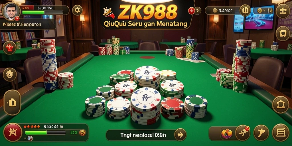Tampilan gameplay QiuQiu yang menarik dan kompetitif.